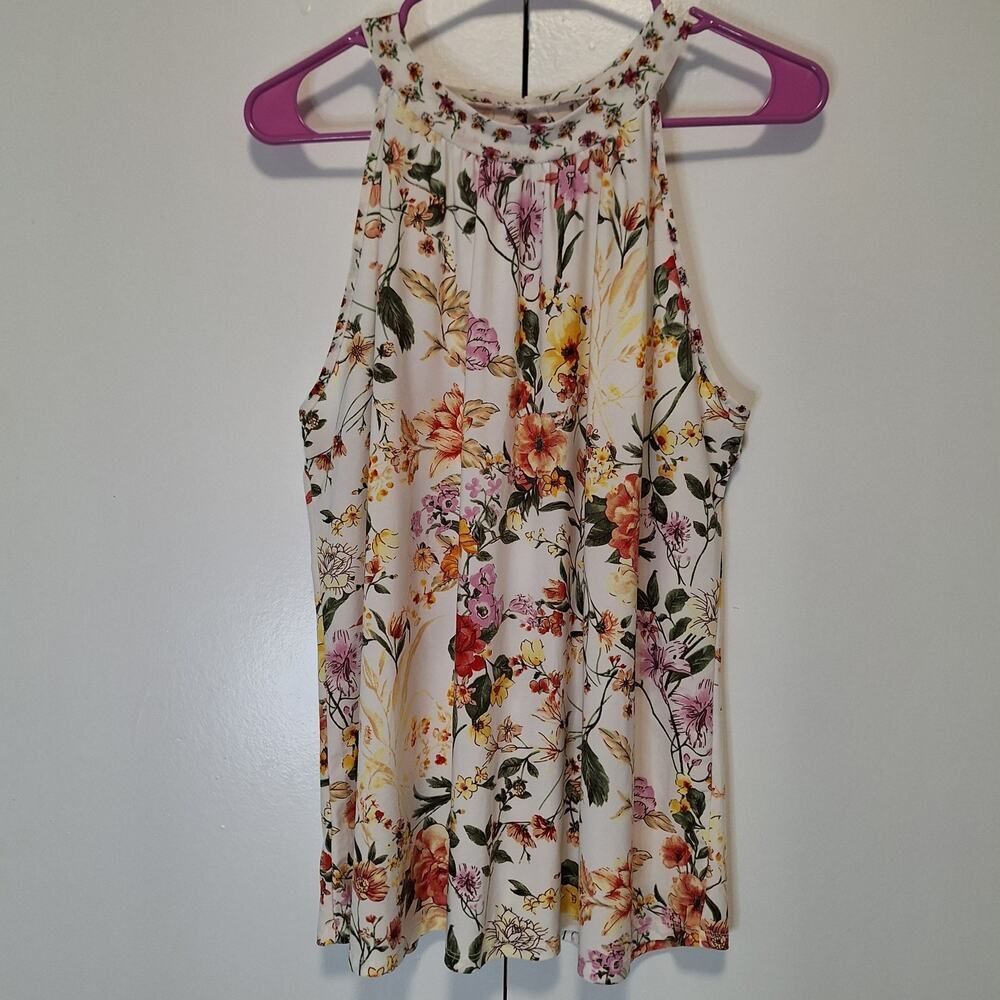 Modern Attraction Floral Sleeveless Blouse Size XL